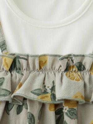 ロンパース・カバーオール|【mocmof】リゾートフリルロンパース