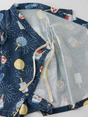 甚平・浴衣|【Ampersand】総柄甚平ロンパース