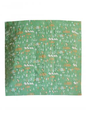 ベビー ブランケット・タオルケット|【ムーミン】マルチガーゼケット|星と森 グリーン