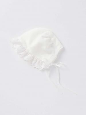 セレモニードレス|春 秋 冬【日本製】ダイヤキルトドレスオール&帽子セット|ホワイト