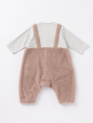 ロンパース・カバーオール|【mocmof】くま重ね着風カバーオール