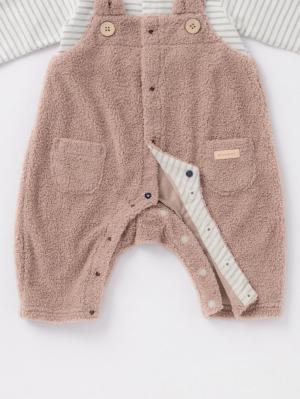 ロンパース・カバーオール|【mocmof】くま重ね着風カバーオール