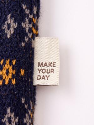 ロンパース・カバーオール|【MAKE YOUR DAY】雪柄ジャガードロンパース