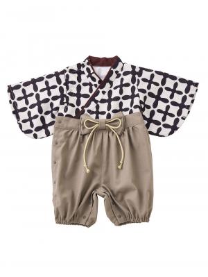 ロンパース・カバーオール|【Seraph】お気軽おめかし袴ロンパース　男の子　女の子|グレー