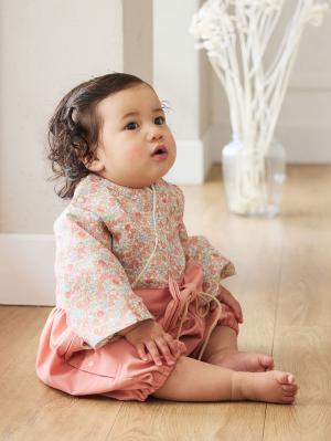 ロンパース・カバーオール|【Seraph】お気軽おめかし袴ロンパース　男の子　女の子|ピンク