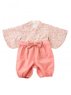 ロンパース・カバーオール|【Seraph】お気軽おめかし袴ロンパース　男の子　女の子|ピンク