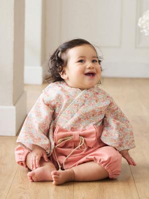 ロンパース・カバーオール|【Seraph】お気軽おめかし袴ロンパース　男の子　女の子|ピンク