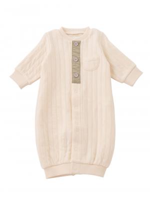 ツーウェイオール（2WAYオール）|【La Stella】ストライプキルト2wayオール|アイボリー