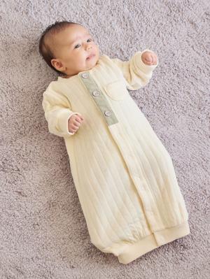 ツーウェイオール（2WAYオール）|【La Stella】ストライプキルト2wayオール|アイボリー