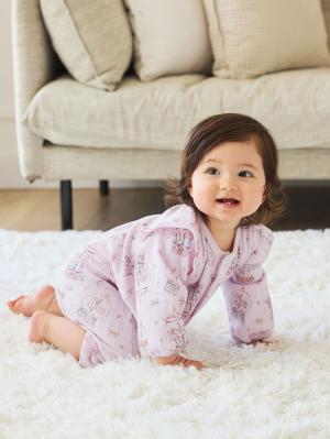 ロンパース・カバーオール|【Ampersand】スノードーム柄ニットキルトロンパース|ラベンダー