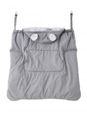 ベビーケープ|パウダーフリースあったかケープ|杢グレー