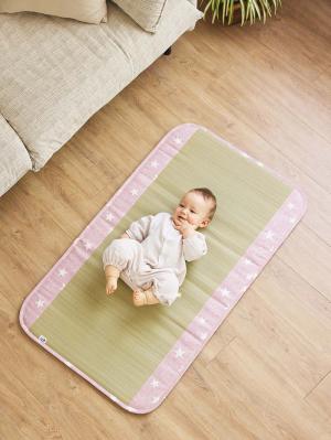 プレイマット・ベビー マット|ベビー用い草マット（デニムスター）|ピンク