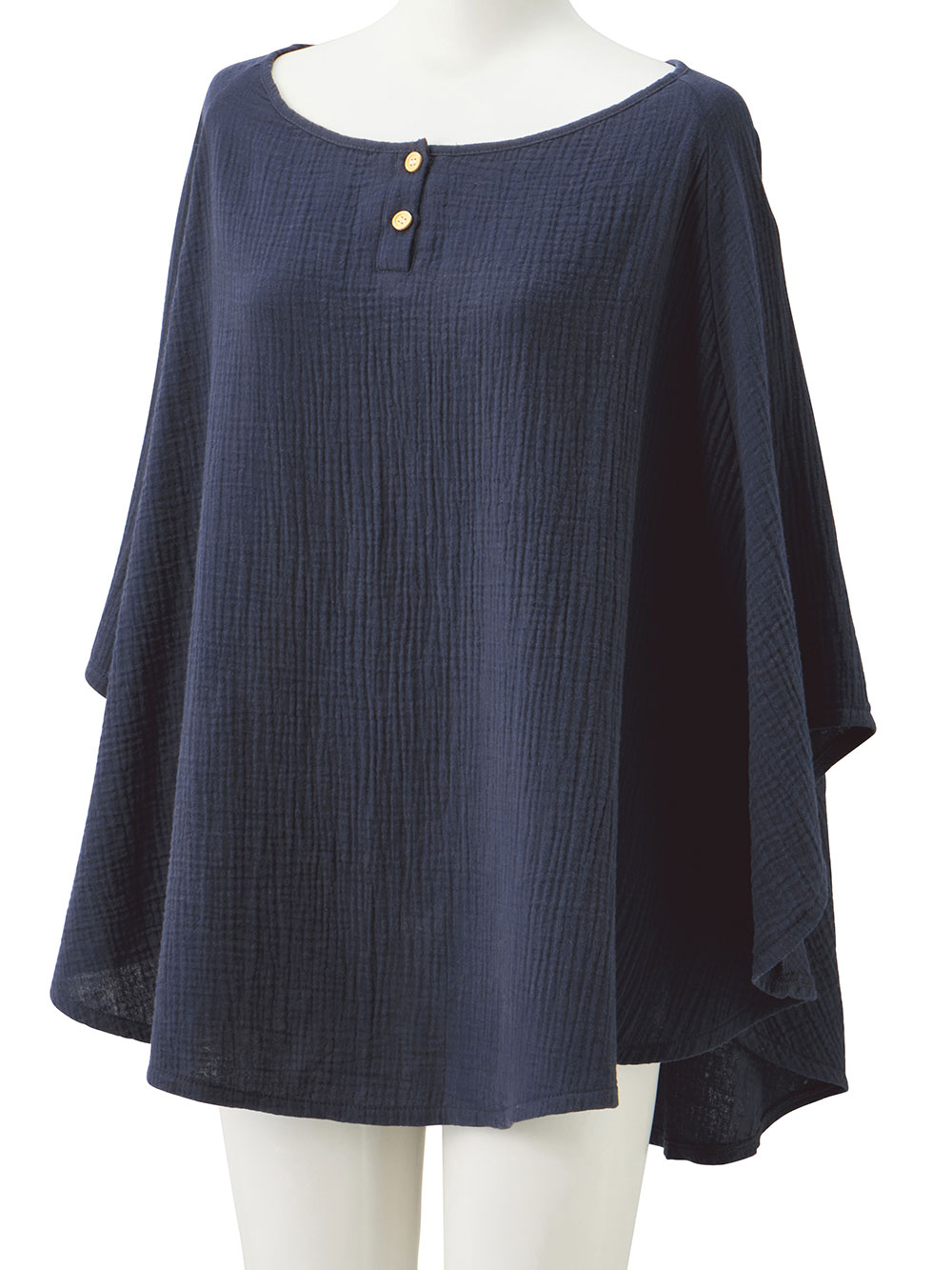 マタニティ 美容・コスメ・雑貨|ポコポコガーゼのふんわり授乳ケープ|ネイビー