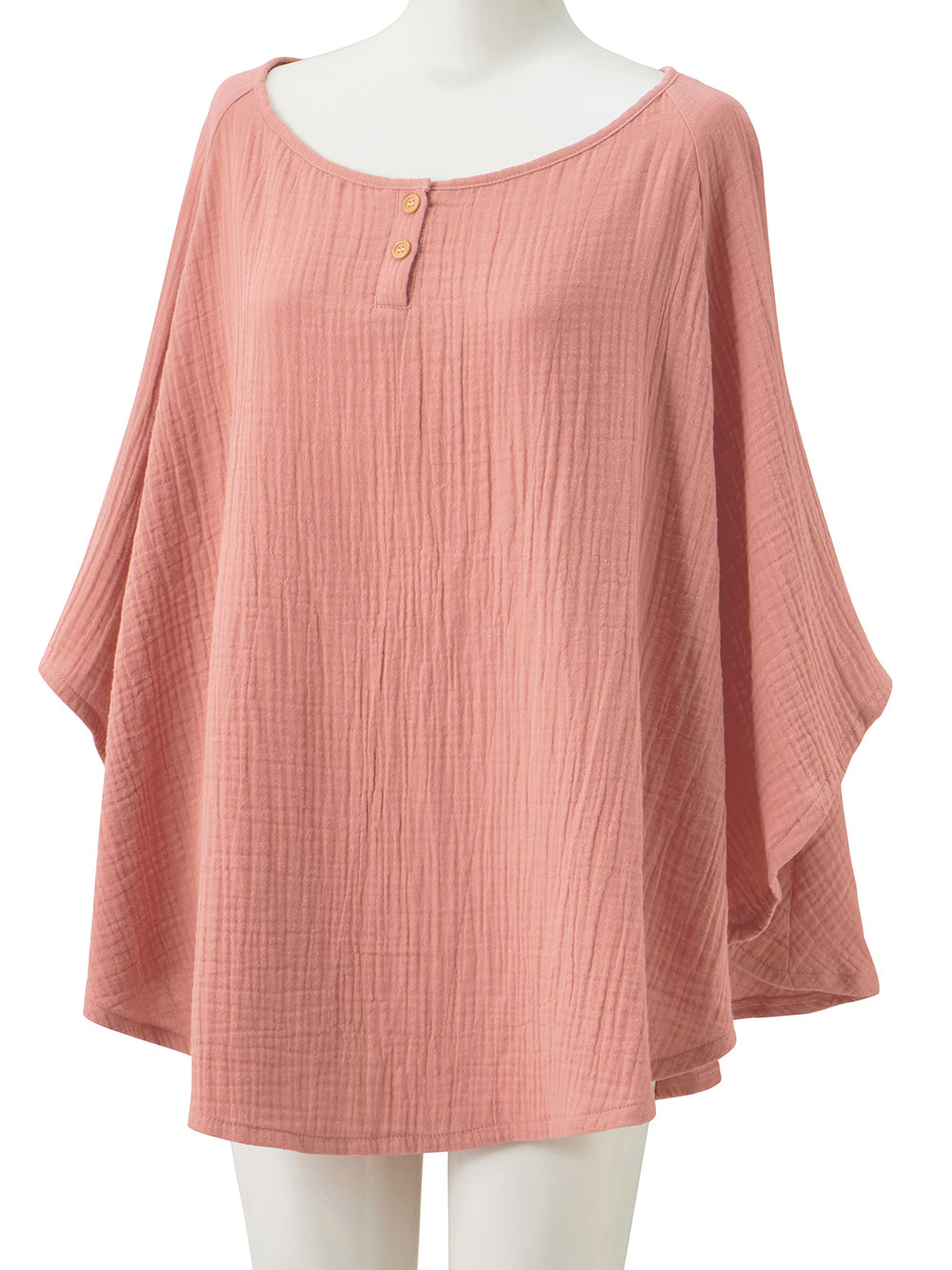 マタニティ 美容・コスメ・雑貨|ポコポコガーゼのふんわり授乳ケープ|ローズピンク