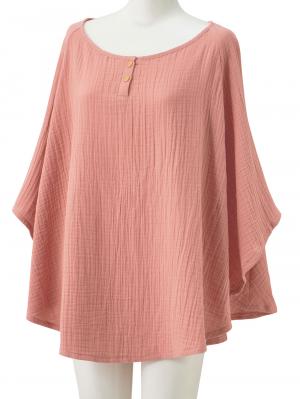 マタニティ 美容・コスメ・雑貨|ポコポコガーゼのふんわり授乳ケープ|ローズピンク