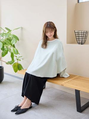 マタニティ 美容・コスメ・雑貨|ポコポコガーゼのふんわり授乳ケープ|モスグリーン