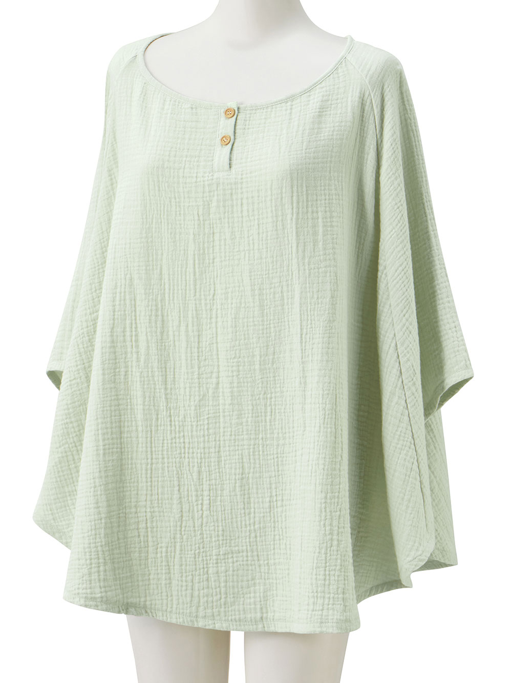 マタニティ 美容・コスメ・雑貨|ポコポコガーゼのふんわり授乳ケープ|モスグリーン