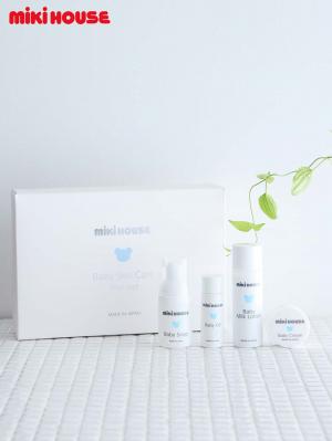 赤ちゃん お風呂・ベビースキンケア|【ミキハウス】スキンケアトライアルセット|ー