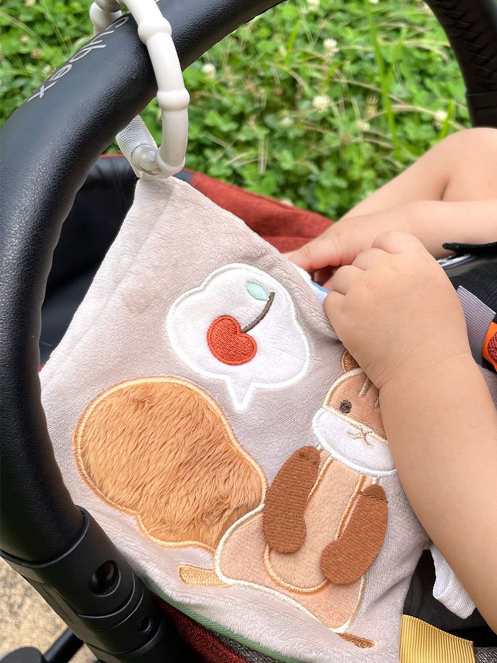 ベビーおもちゃ|【amanoppo】ふんわりえほん りすくんのさくらんぼ探し