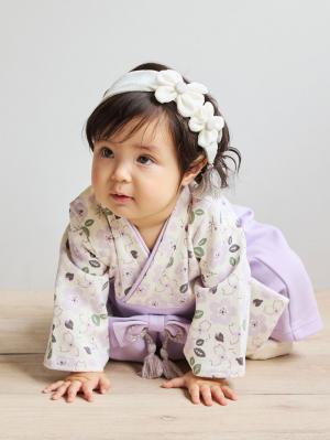 シーズンアイテム|【mocmof】袴ロンパース　男の子　女の子|パープル