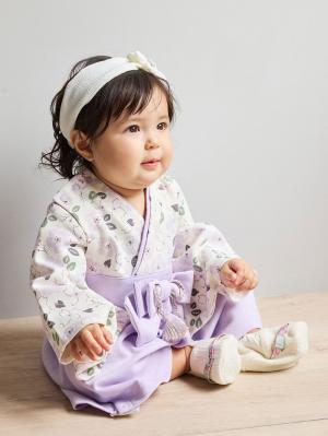 シーズンアイテム|【mocmof】袴ロンパース　男の子　女の子|パープル