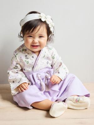 シーズンアイテム|【mocmof】袴ロンパース　男の子　女の子|パープル