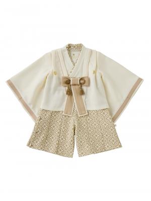 シーズンアイテム|【mocmof】袴ロンパースプレミアム　男の子|ベージュ