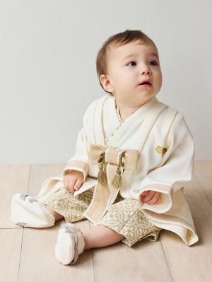 シーズンアイテム|【mocmof】袴ロンパースプレミアム　男の子|ベージュ