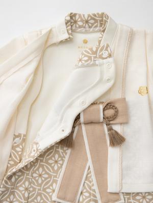 シーズンアイテム|【mocmof】袴ロンパースプレミアム　男の子|ベージュ