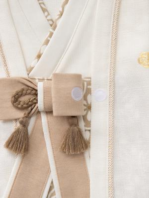 シーズンアイテム|【mocmof】袴ロンパースプレミアム　男の子|ベージュ