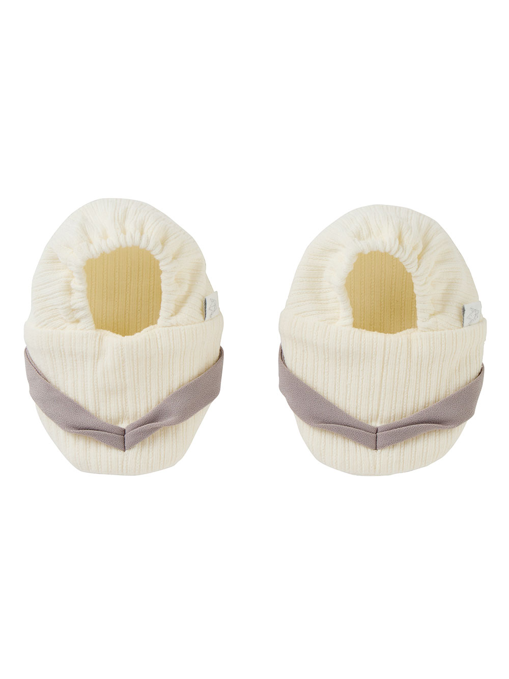 ベビーシューズ・ファーストシューズ・ベビー靴下|【mocmof】鼻緒付きベビーブーティ|グレー