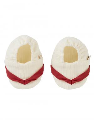 ベビーシューズ・ファーストシューズ・ベビー靴下|【mocmof】鼻緒付きベビーブーティ|レッド