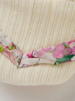 ベビーシューズ・ファーストシューズ・ベビー靴下|【mocmof】鼻緒付きベビーブーティ|花柄