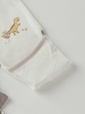 ロンパース・カバーオール|【mocmof】恐竜柄かんたんロンパース