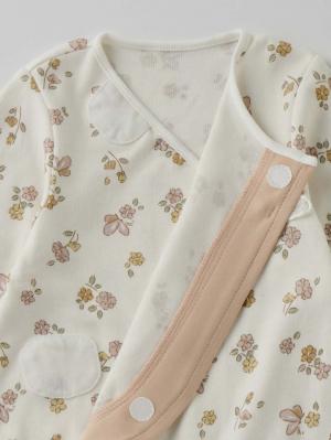 ロンパース・カバーオール|【mocmof】花柄かんたんロンパース