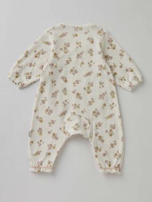 ロンパース・カバーオール|【mocmof】花柄かんたんロンパース