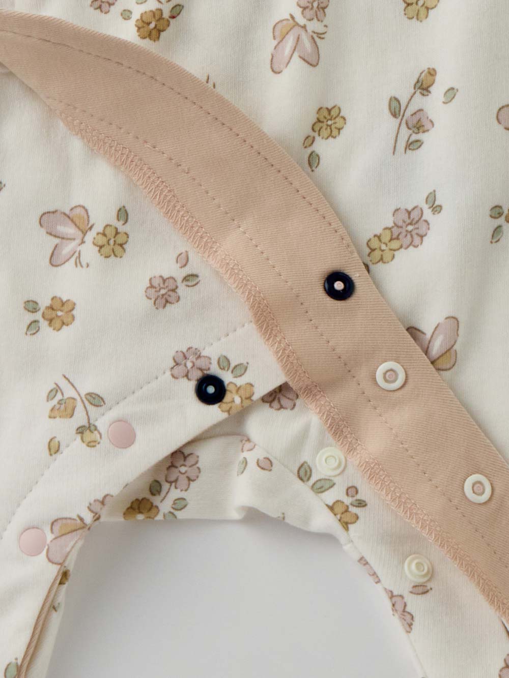 ロンパース・カバーオール|【mocmof】花柄かんたんロンパース