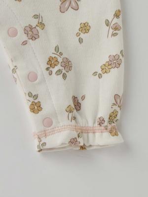 ロンパース・カバーオール|【mocmof】花柄かんたんロンパース