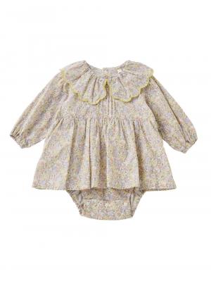 【cotocotto】スカラップ襟花柄ロンパース51735