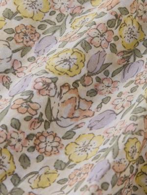 ロンパース・カバーオール|【cotocotto】スカラップ襟花柄ロンパース