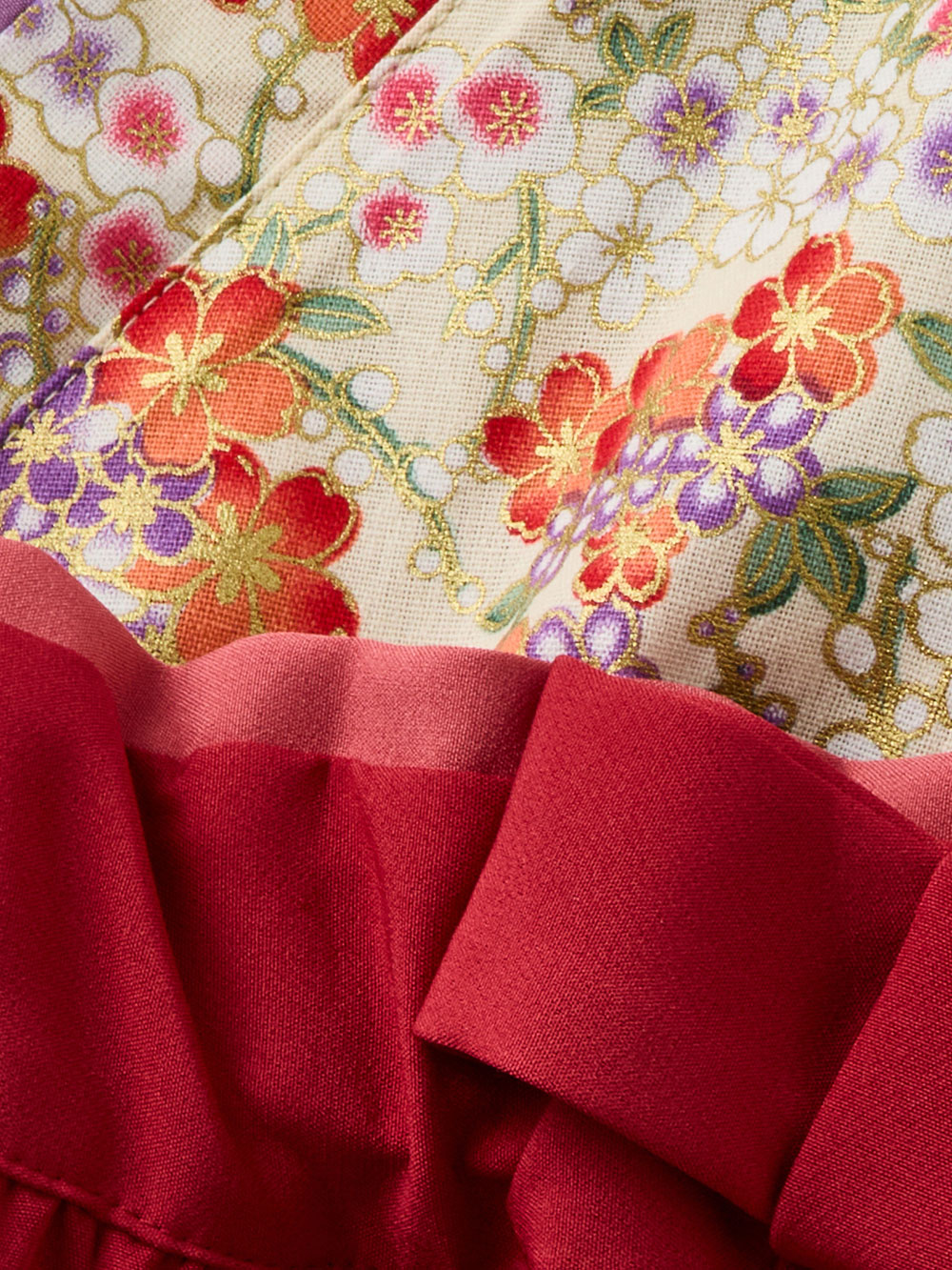 シーズンアイテム|【MAKE YOUR DAY】袴セット 男の子 女の子|レッド