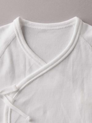 コンビ肌着・新生児/ベビー肌着|【日本製】匠スムース短肌着|オフホワイト