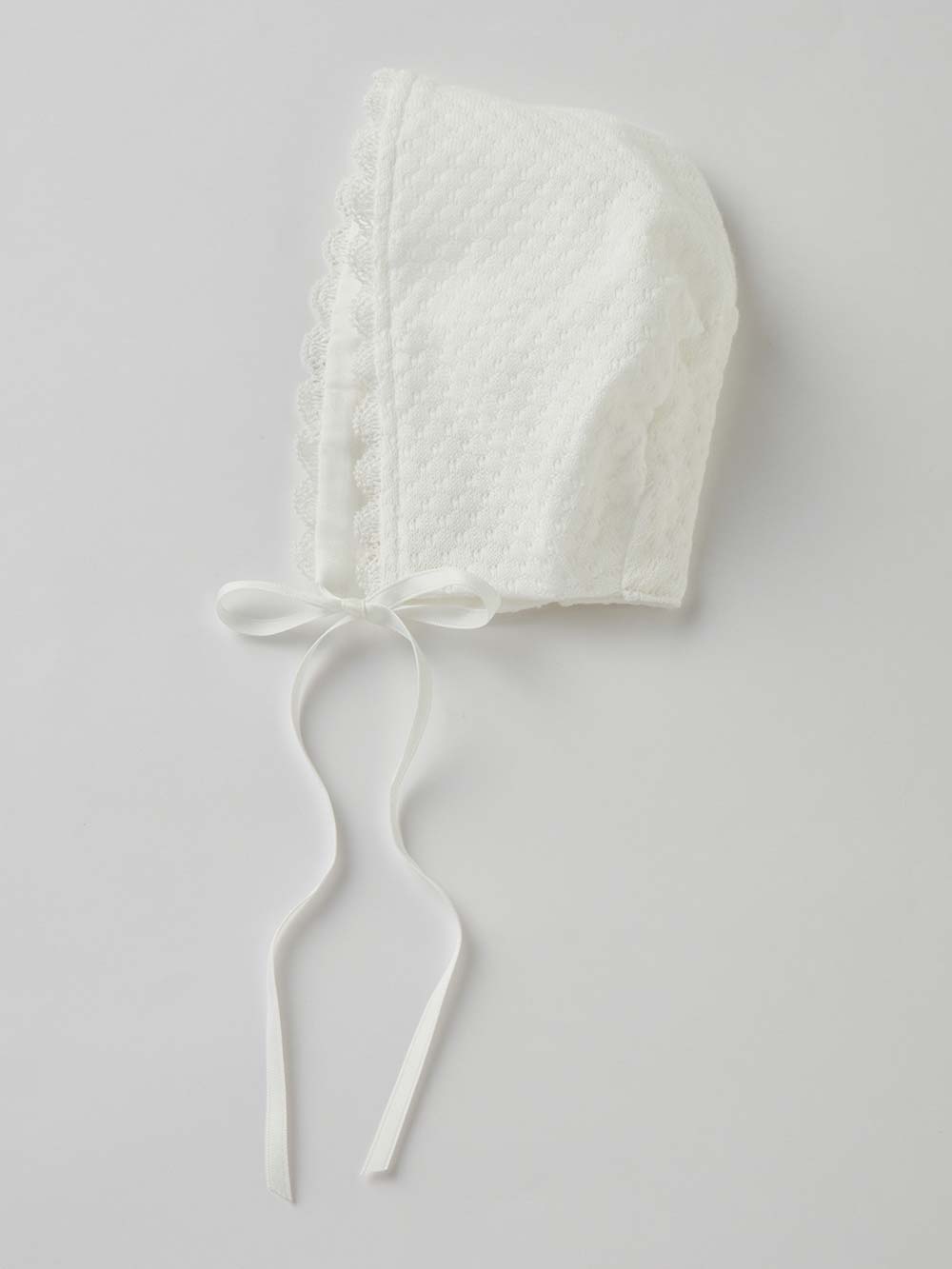 セレモニードレス|【日本製】春 夏 秋 レーシーニットドレス＆帽子セット|ホワイト（クルー）