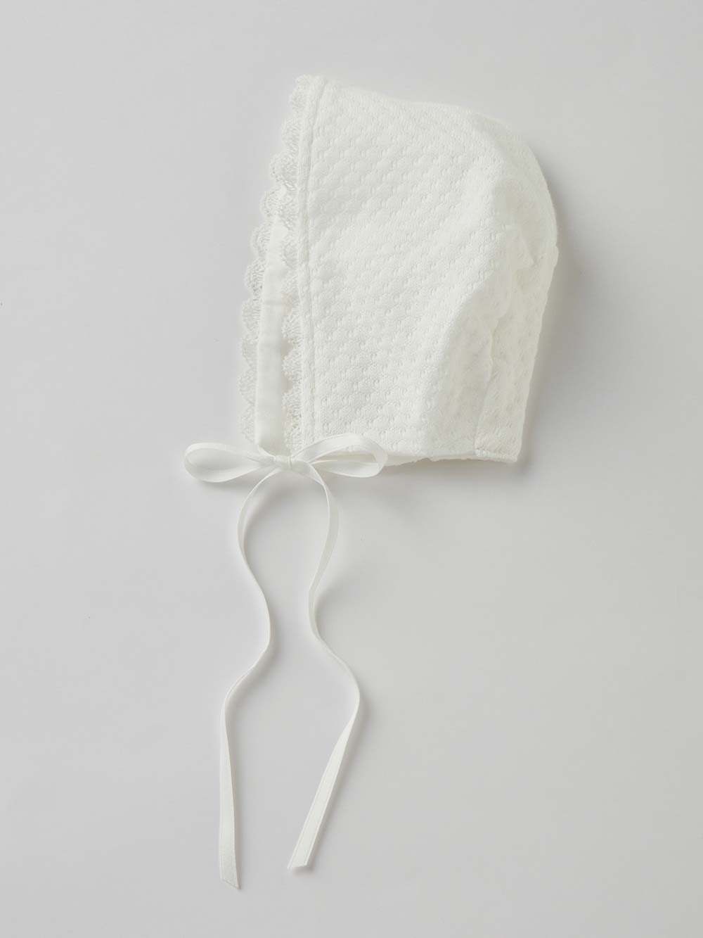 セレモニードレス|【日本製】春 夏 秋 レーシーニットドレス＆帽子セット|ホワイト（襟つき）