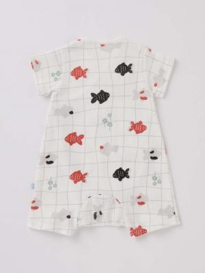 ロンパース・カバーオール|【mocmof】金魚柄サマーロンパース