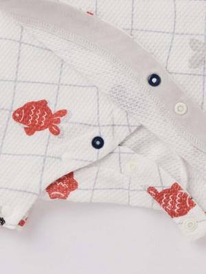 ロンパース・カバーオール|【mocmof】金魚柄サマーロンパース