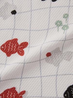 ロンパース・カバーオール|【mocmof】金魚柄サマーロンパース