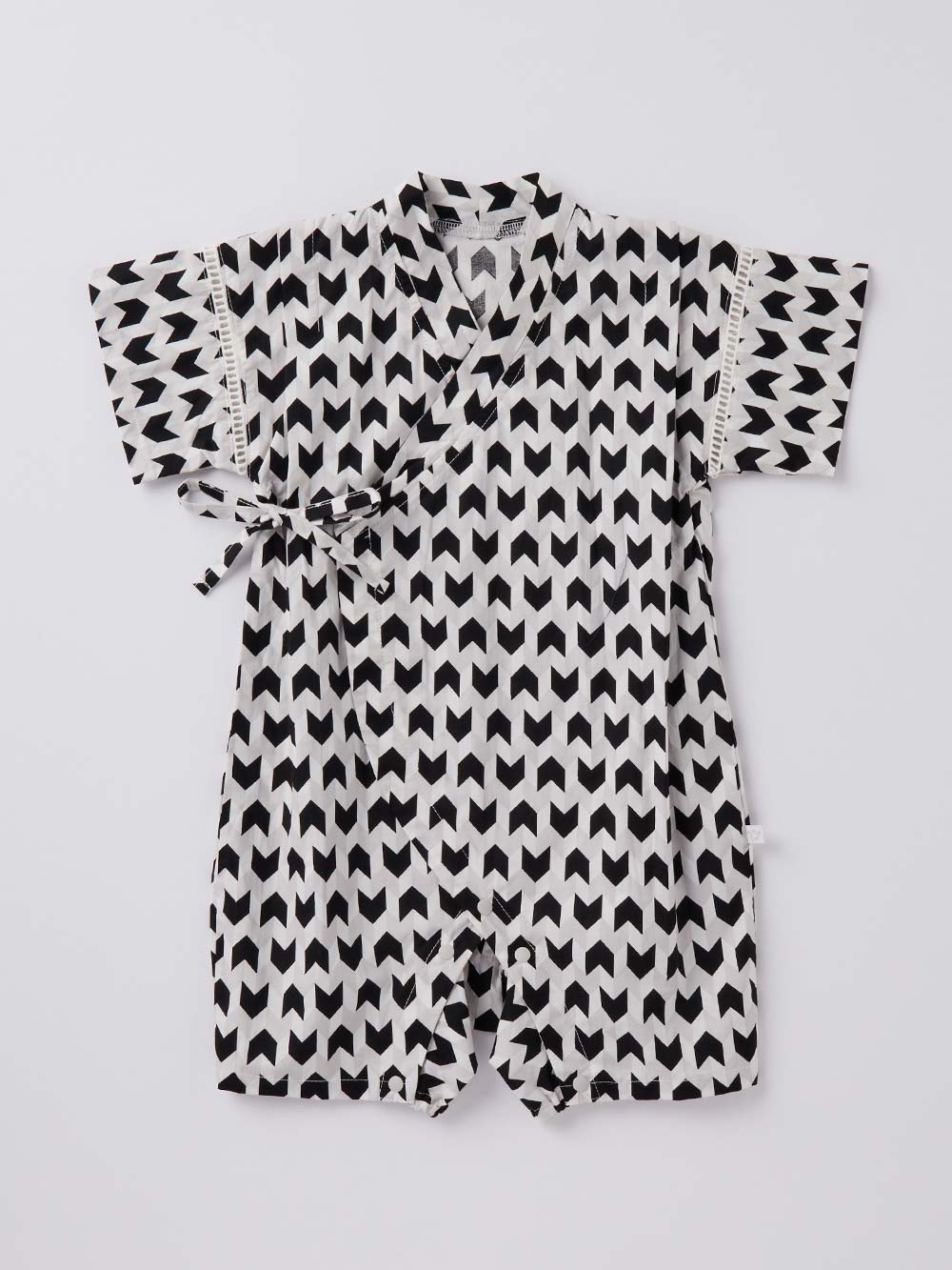 シーズンアイテム|【mocmof】帯付き甚平ロンパース|ブラック