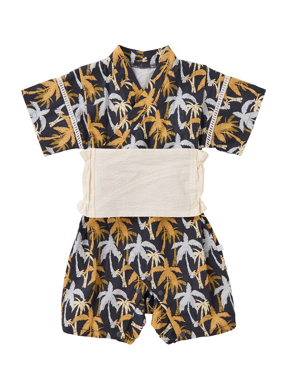 シーズンアイテム|【mocmof】帯付き甚平ロンパース|キャメル