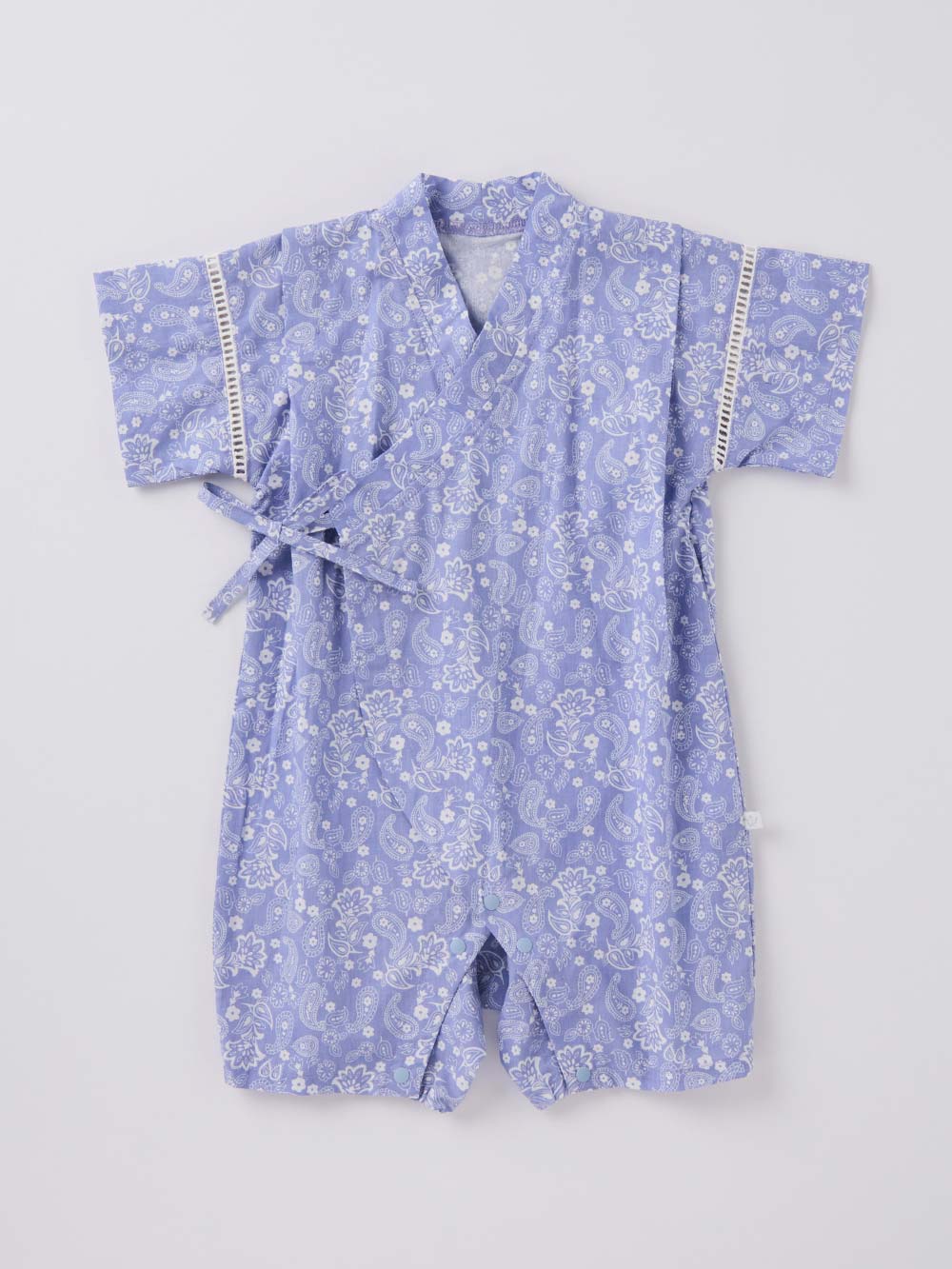 シーズンアイテム|【mocmof】帯付き甚平ロンパース|サックス